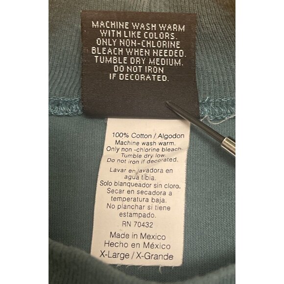 Vintage 90s XL Lake George New York Adirondacks ADK Mock Neck Sweatshirt - Picture 7 of 8